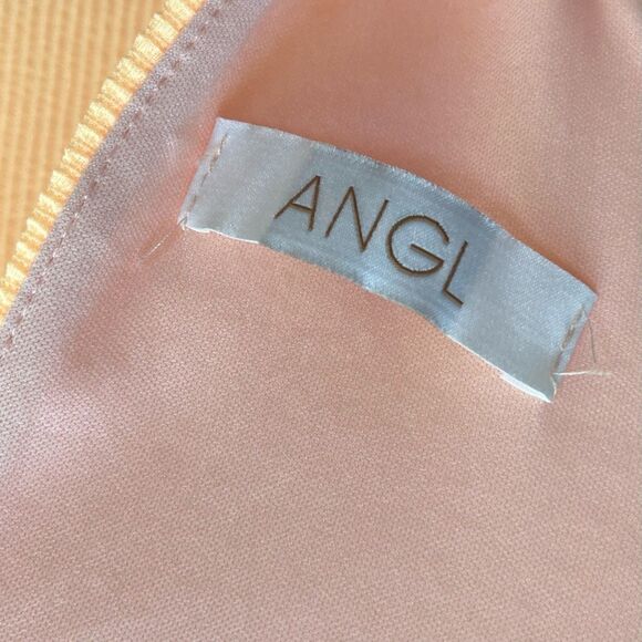 ANGL RIBBED LOW BACK BODYCON DRESS ORANGE CREAMSICLE SIZE - Picture 11 of 12